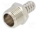 Metal connector; threaded; G 1/2"; Mat: nickel plated brass