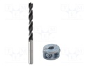 Drill bit; for wood; Ø: 8mm; Chrom-vanadium steel; with limiter