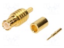 Plug; MCX; male; straight; 50Ω; RG178(A,B),RG196(A); crimped