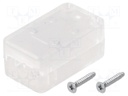 Enclosure: for USB; X: 20mm; Y: 35mm; Z: 15.5mm; ABS