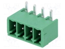 Pluggable terminal block; 3.5mm; ways: 4; angled 90°; socket; male
