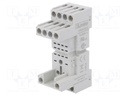 Socket; PIN: 8; 10A; 250VAC; Mounting: DIN; Series: HR60