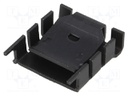 Heatsink: moulded; TO218,TO220; black; L: 25.4mm; W: 25mm; H: 8.3mm