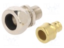 Straight terminal connector; ØBraid : 10mm; brass; SILVYN® AS-P