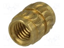 Threaded insert; brass; without coating; M3; BN: 1934