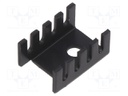 Heatsink: moulded; U; TO202,TO220; black; L: 19.05mm; W: 13.21mm