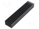 Heatsink: extruded; grilled; black; L: 100mm; W: 21mm; H: 14mm