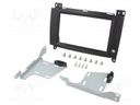 Radio mounting frame; Mercedes; 2 DIN; black