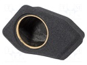 Car loudspeaker enclosure; MDF; black melange; textil; 200mm