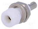 Socket; 2mm banana; 10A; 60VDC; Overall len: 17mm; white; insulated