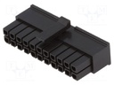 Plug; wire-board; female; Micro-Fit 3.0; 3mm; PIN: 22; w/o contacts