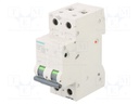 Circuit breaker; 400VAC; Inom: 32A; Poles: 2; DIN; Charact: C; 6kA