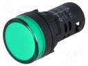 Control lamp; 22mm; L22; -20÷60°C; Illumin: LED 230VAC; Ø22.5mm