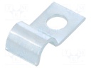 Screw mounted clamp; ØBundle : 7mm; Ømount.hole: 6mm; W: 12mm