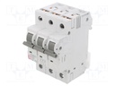 Circuit breaker; 230/400VAC; Poles: 3; DIN; Charact: B; 6kA; IP20