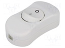 ROCKER; SPST; Pos: 2; OFF-ON; 3A/250VAC; white; none; 50mΩ; UL94V-2