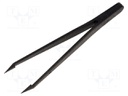 Tweezers; non-magnetic; Tip width: 0.8mm; Blade tip shape: sharp