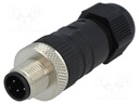 Plug; M12; PIN: 4; male; A code-DeviceNet / CANopen; for cable