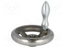 Knob; with keyway,with revolving handle; cast iron; 80mm