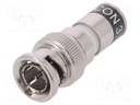 Plug; BNC; male; 75Ω; RG59; compression; Series: CX3; IP68