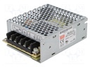 Power supply: switched-mode; modular; 36W; 15VDC; 99x82x36mm; 2.4A