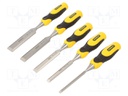 Kit: chisels; 5pcs; wood; Features: hardened blades