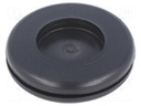 Grommet; with bulkhead; Ømount.hole: 25.5mm; Øhole: 19mm; PVC