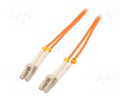 Fiber patch cord; OM2; both sides,LC/UPC; 10m; LSZH; orange