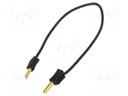 Test lead; 60VDC; 30VAC; 19A; banana plug 4mm,both sides; black