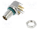 Connector: M8; male; PIN: 3; angled 90°; socket; 4A; 30V; IP68; metal