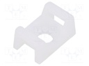 Cable tie holder; natural; L: 15.2mm; Width: 9.7mm