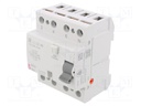 RCD breaker; Inom: 25A; Ires: 30mA; Poles: 4; 230/400V; DIN; IP20