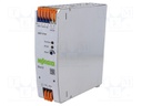 Power supply: switched-mode; for DIN rail; 120W; 24VDC; 5A; 90%