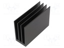 Heatsink: extruded; grilled; black; L: 100mm; W: 35mm; H: 70mm; 5.4K/W