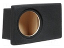 Car loudspeaker enclosure; MDF; black; textil; 15l; 250mm; 286mm