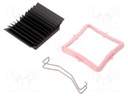 Heatsink: extruded; grilled; black; L: 33mm; W: 33mm; H: 9.5mm