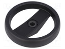 Knob; polypropylene; H: 51mm; black; 0÷80°C; Øcutout: 14mm