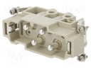 Connector: HDC; contact insert; male; DK; PIN: 6; 2+PE,4+PE; 16÷80A