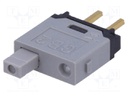 Switch: push-button; Pos: 2; DPDT; 0.4A/28VAC; 0.4A/28VDC; ON-(ON)