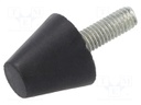 Vibroisolation foot; Ø: 20mm; Shore hardness: 70±5; 468N; 110N/mm