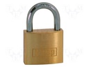 Padlock; brass; Application: gates,toolboxes,cabinets,sheds