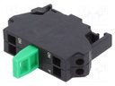 Contact block; 22mm; 3SU1.5; -25÷70°C; for back plate