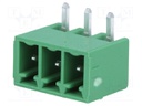 Pluggable terminal block; 3.81mm; ways: 3; angled 90°; socket