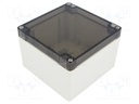 Enclosure: multipurpose; X: 120mm; Y: 120mm; Z: 80mm; 1554; grey; IP66