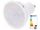 LED lamp; neutral white; GU10; 220/240VAC; 400lm; 5W; 110°