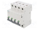 Circuit breaker; 400VAC; Inom: 300mA; Poles: 3+N; DIN; Charact: C