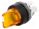 Switch: rotary; Stabl.pos: 2; 22mm; yellow; Illumin: MLB-1; IP66