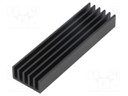 Heatsink: extruded; grilled; black; L: 75mm; W: 21mm; H: 10mm; 20.8K/W