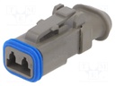 Connector: wire-wire; PX0; plug; female; PIN: 2; IP68; Locking: latch