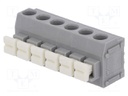 PCB terminal block; angled 90°; 5mm; ways: 6; on PCBs; 0.2÷1.5mm2